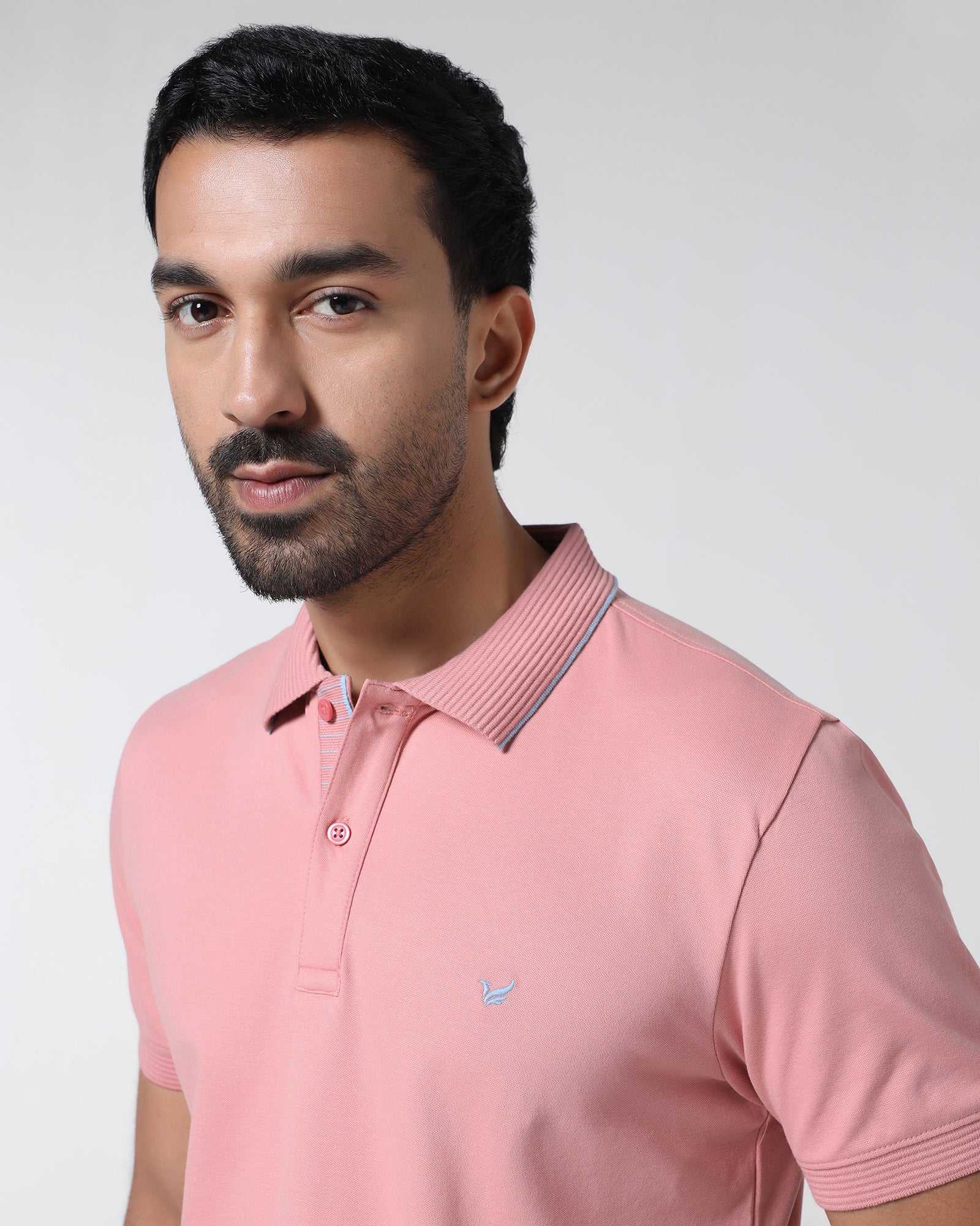 Summer Pink Solid Polo - Aesun
