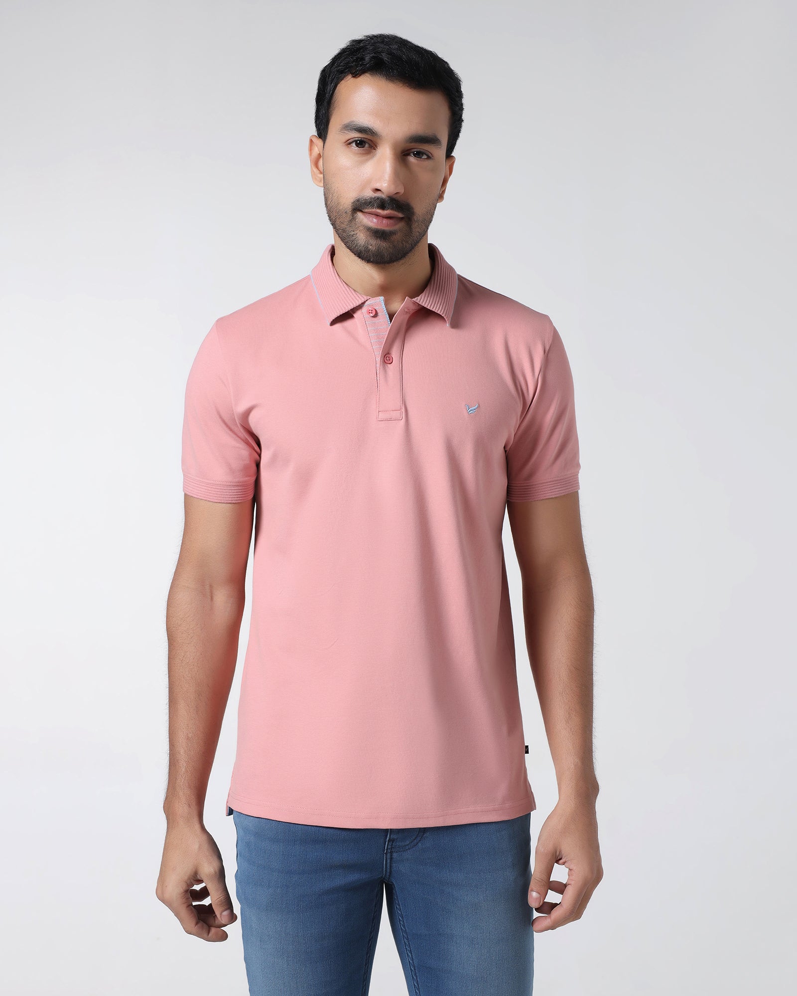 Summer Pink Solid Polo - Aesun