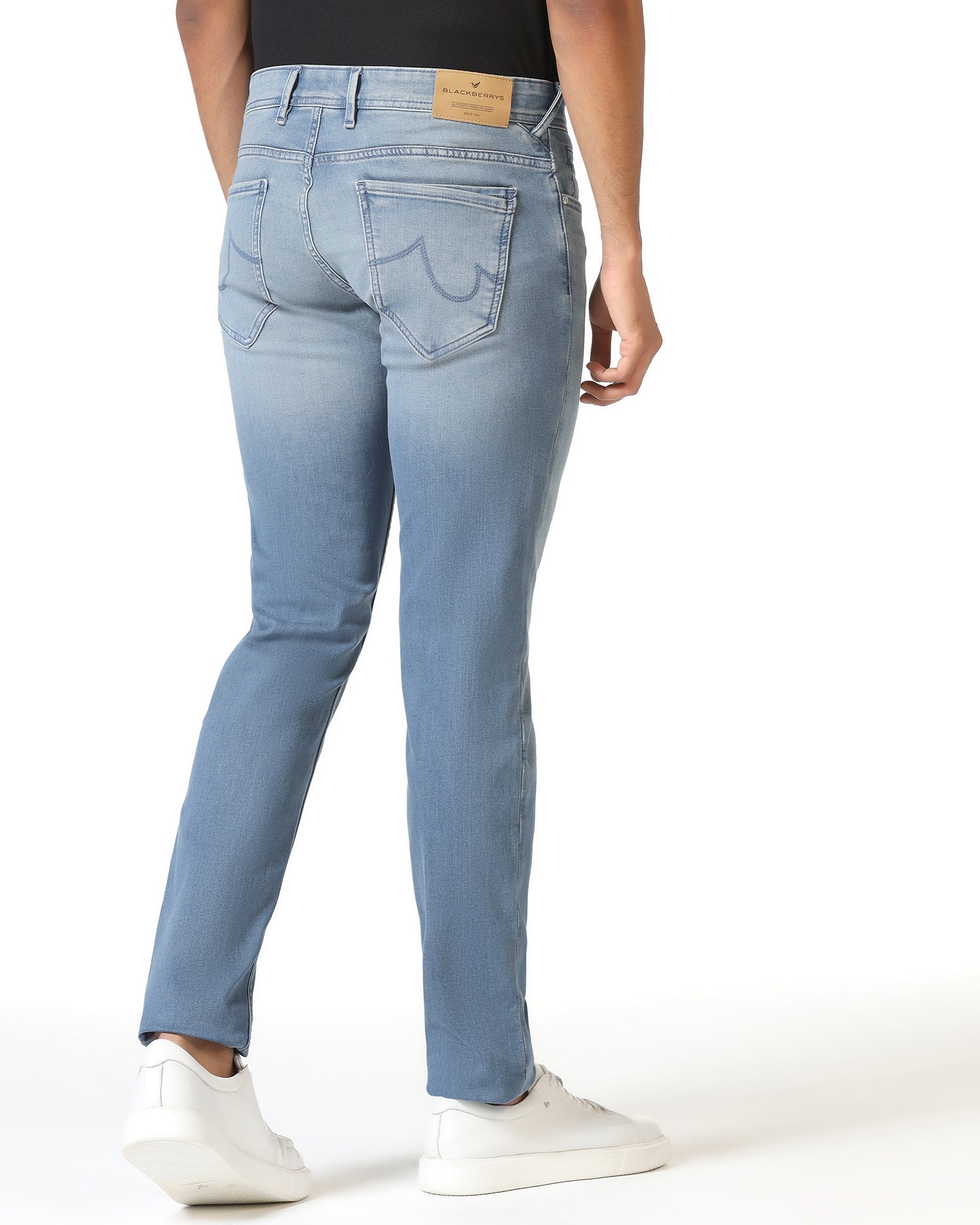 Super Clean Slim Comfort Buff Fit Indigo Jeans - Addo