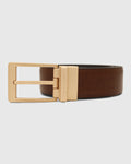 Leather Revesible Tan & Black Solid Belt - Winslet