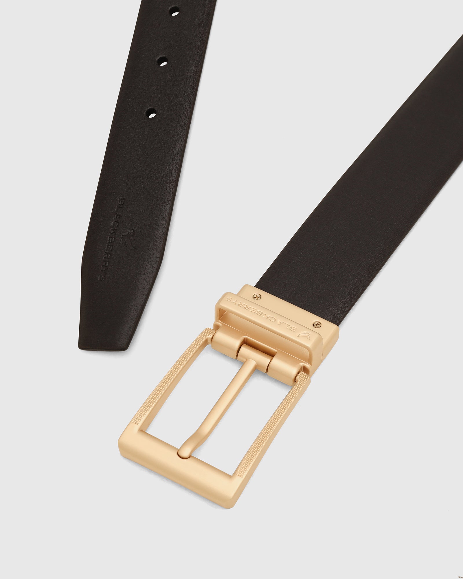 Leather Revesible Tan & Black Solid Belt - Winslet