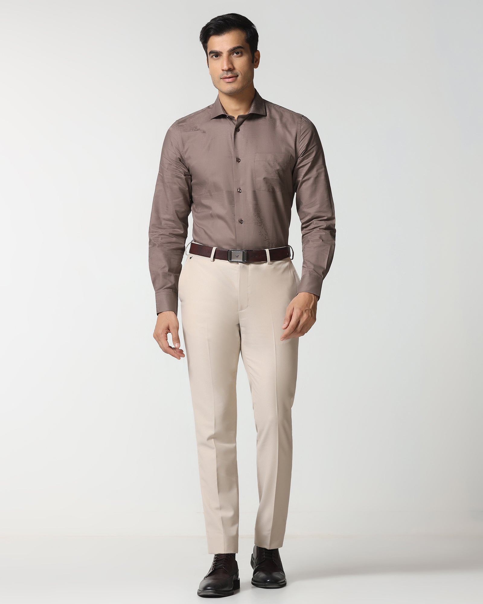 Tan Jacquard Shirt - Ross