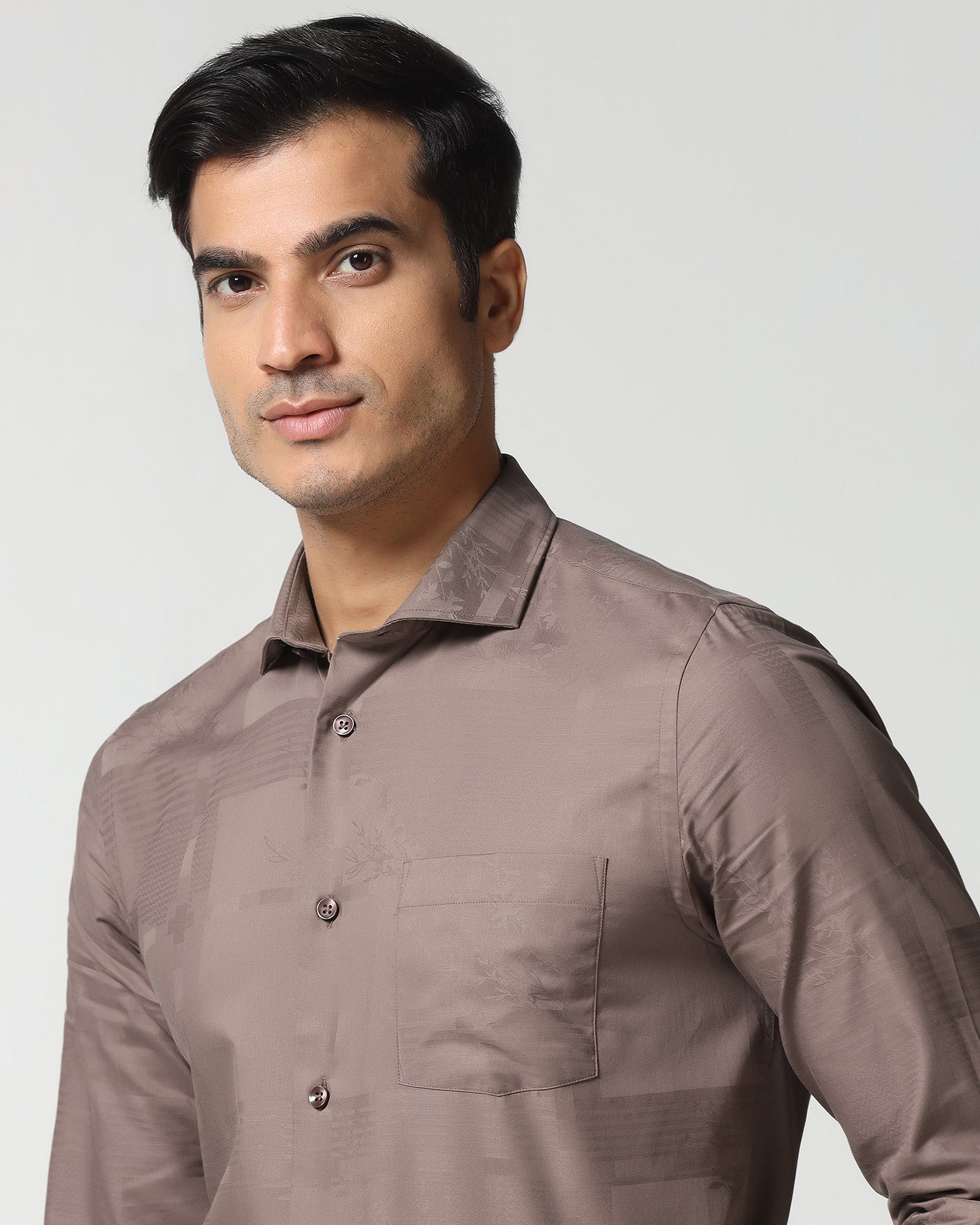 Tan Jacquard Shirt - Ross
