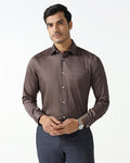 Tan Non Iron Solid Shirt - Sylvia