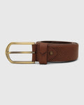 Leather Tan Solid Belt - Wiston