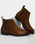 Tan Leather Boots With Zipper - Wrayy