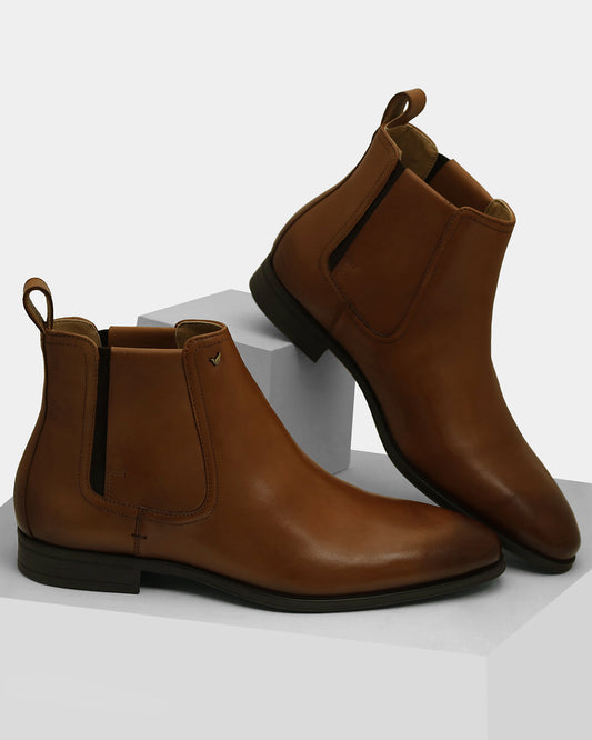 Tan Solid Boots - Wrayy