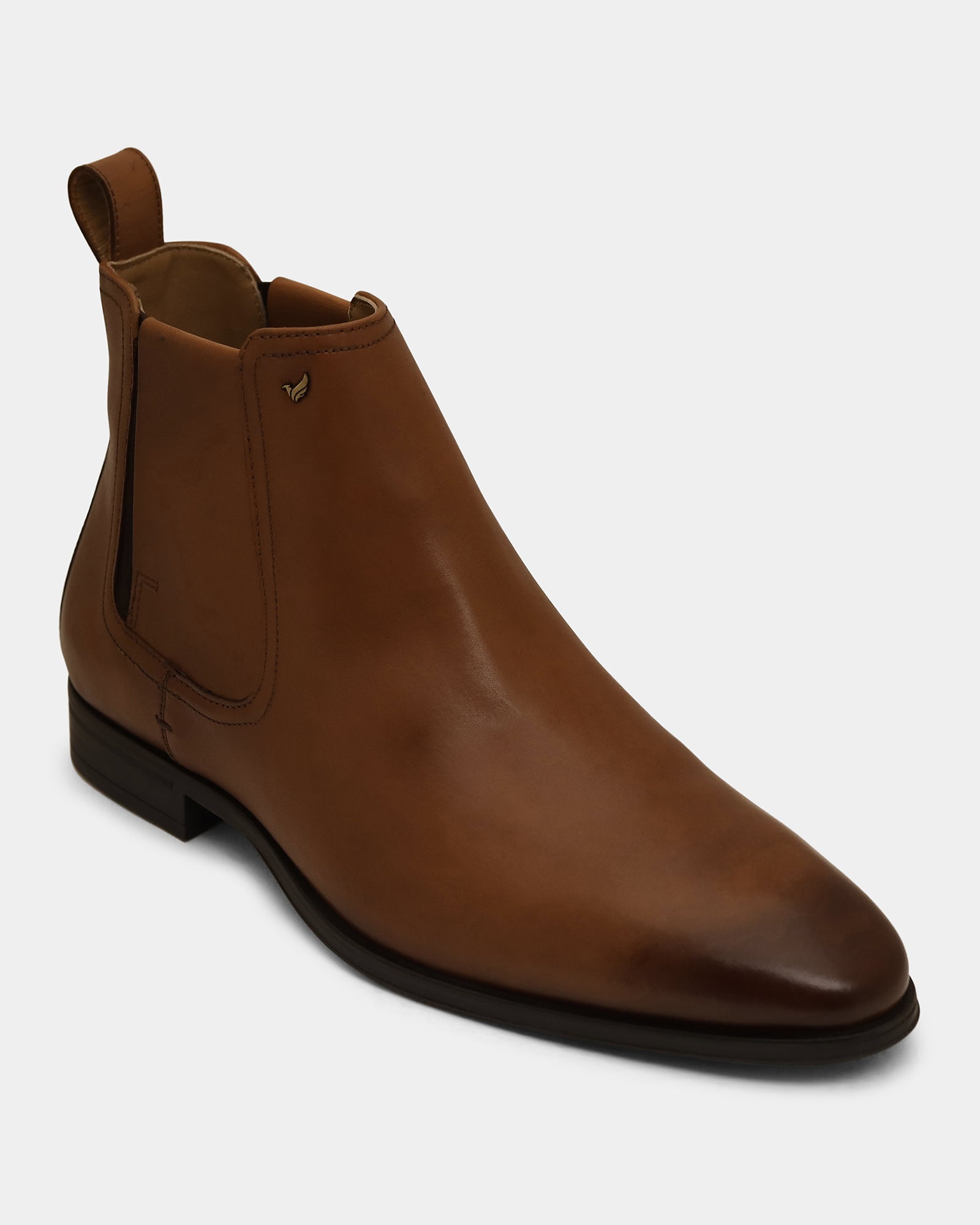 Tan Leather Boots With Zipper - Wrayy