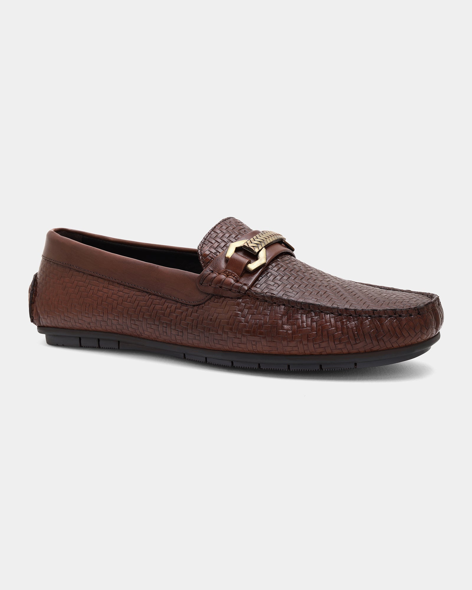 Tan Solid Loafers Shoes - Willyy