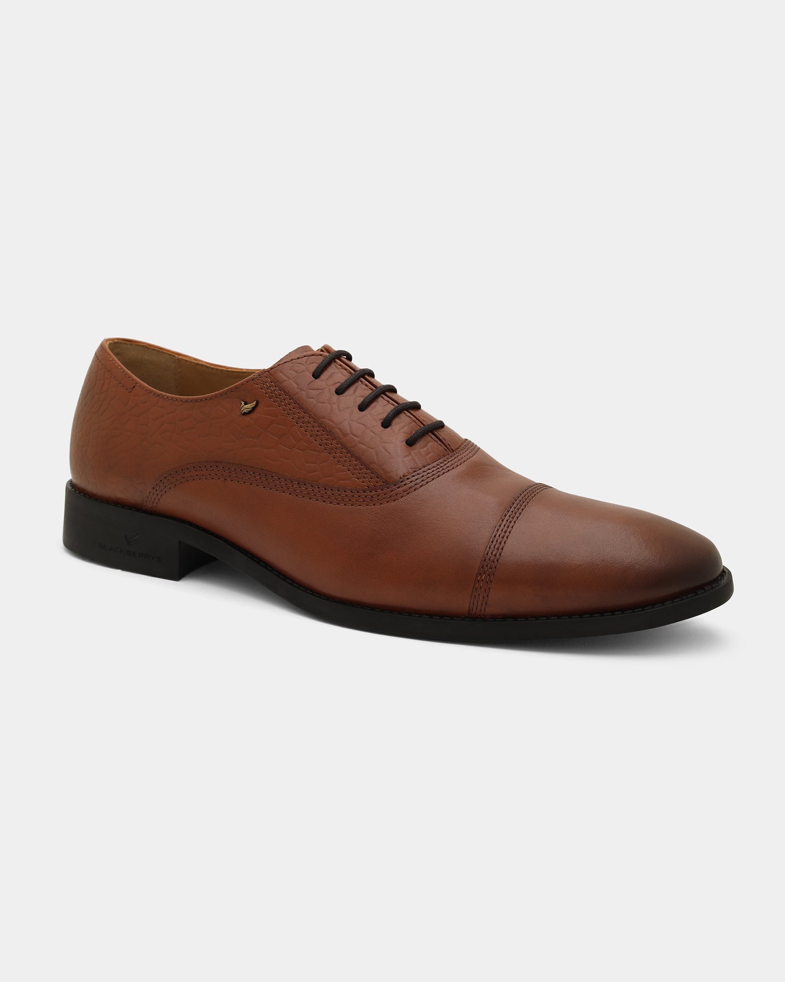 Tan Solid Oxford Shoes - Wilmoree