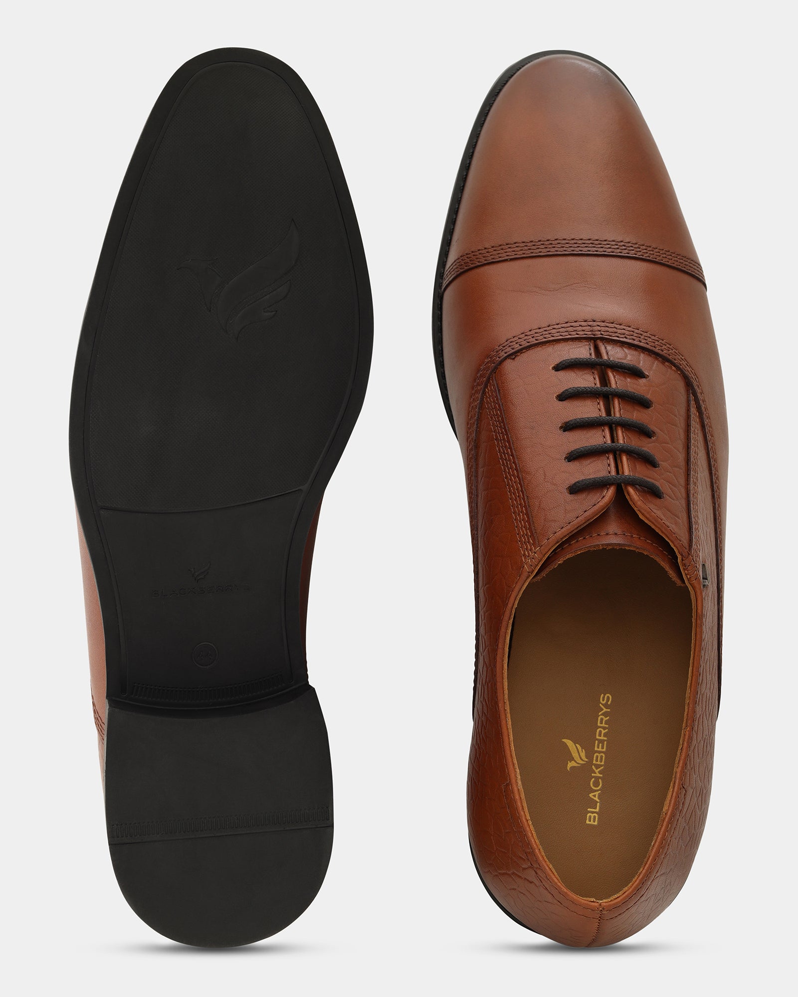 Tan Solid Oxford Shoes - Wilmoree
