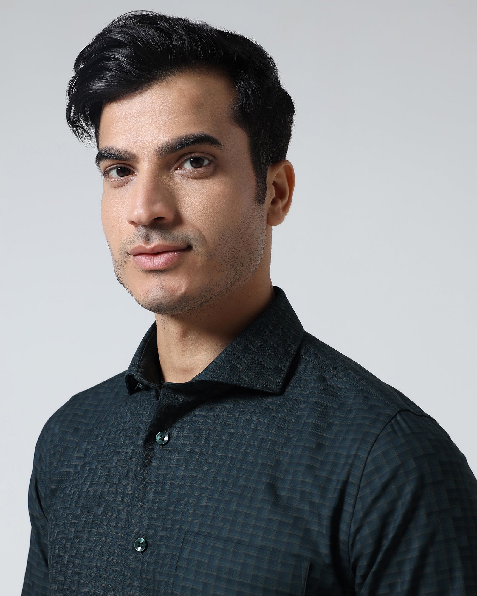 Teal Check Shirt - Echod