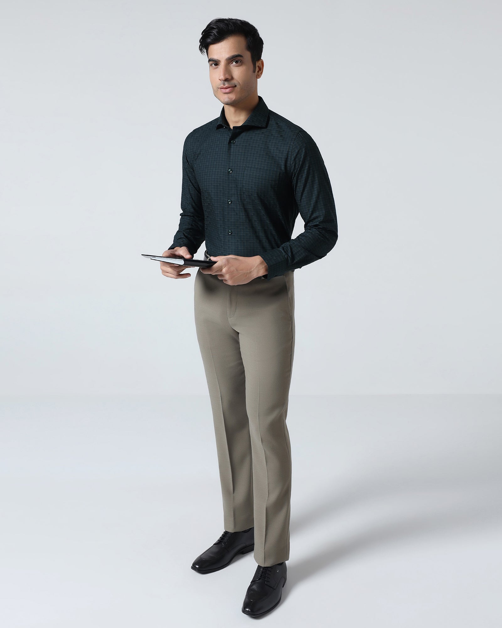 Teal Check Shirt - Echod