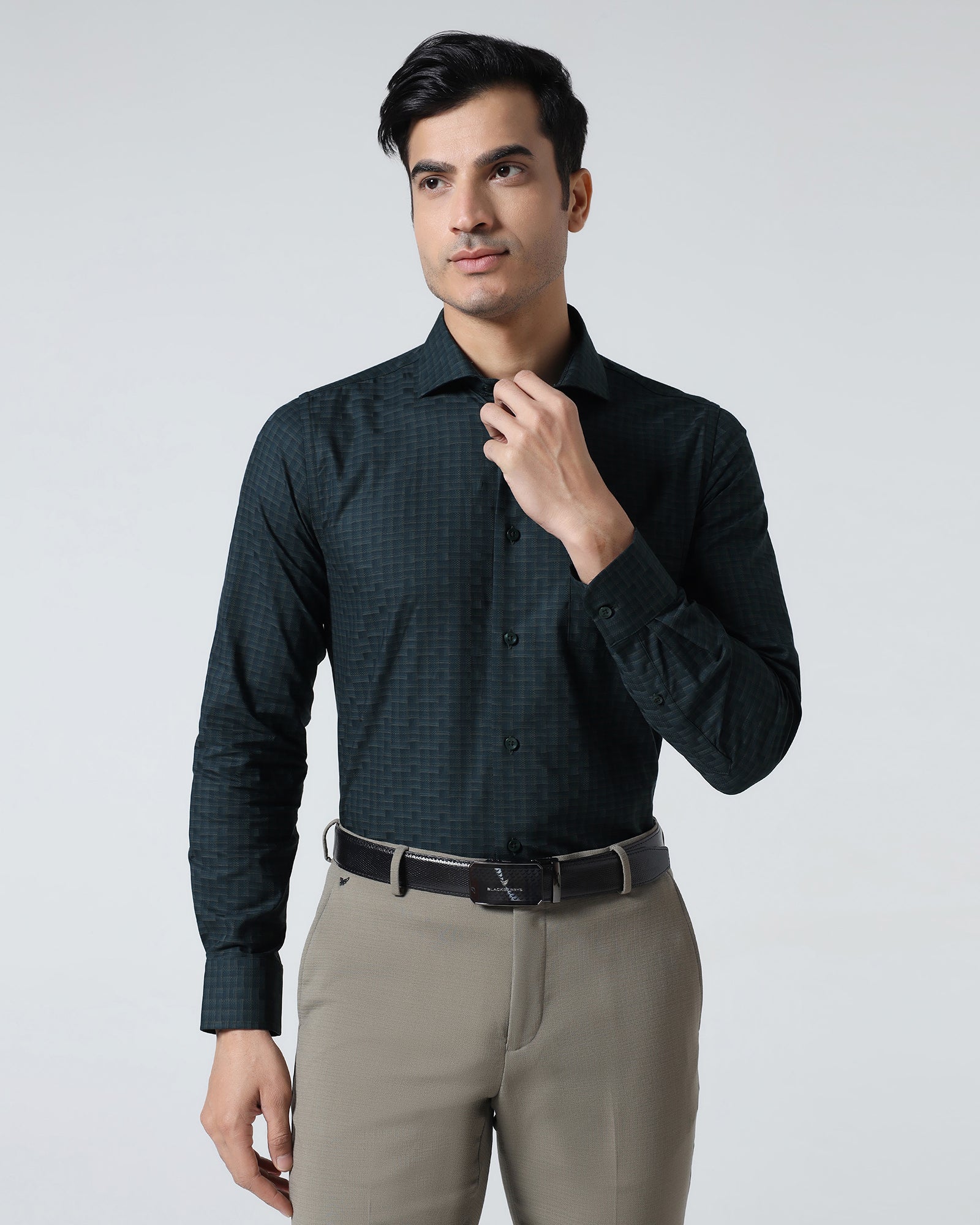 Teal Check Shirt - Echod