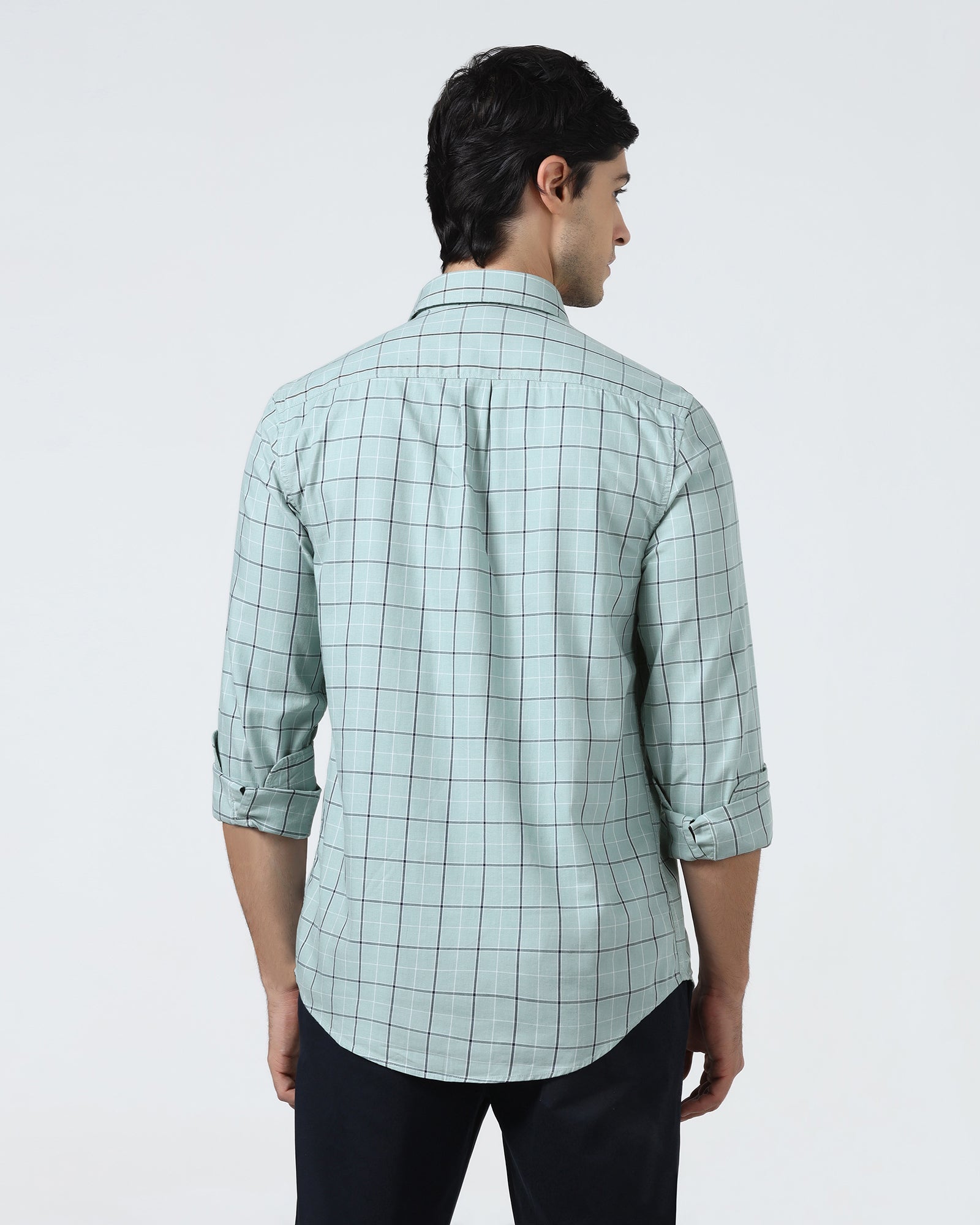 Teal Check Shirt - Havro