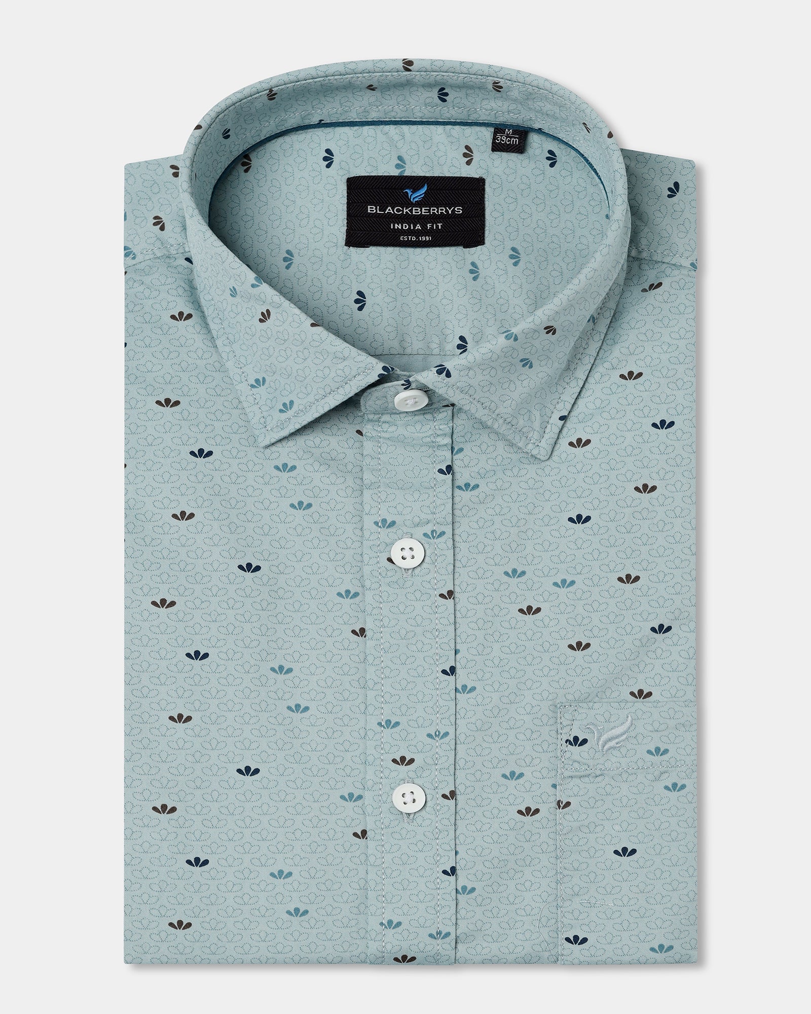 Teal Printed Shirt - Tobas