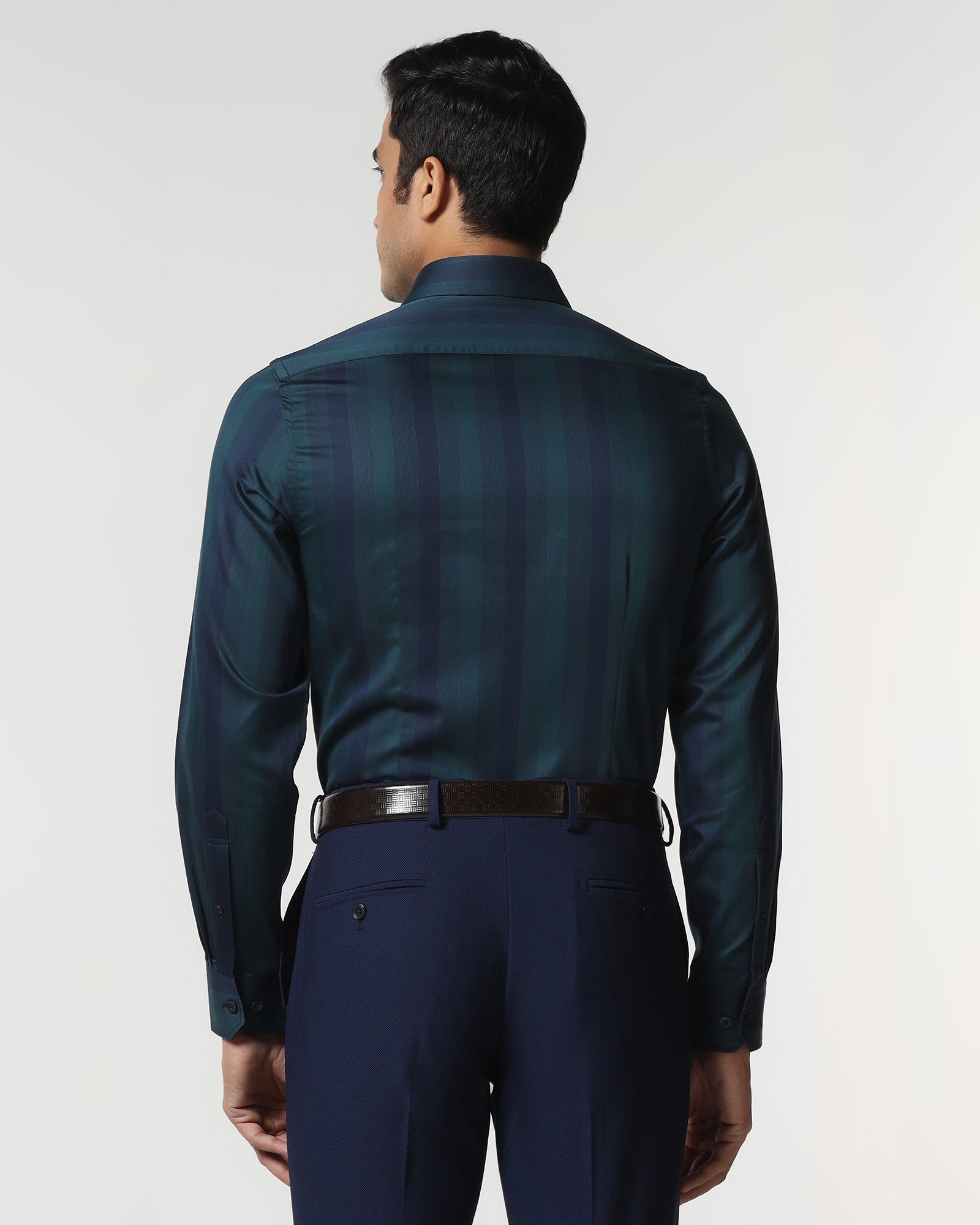Teal Stripe Shirt - Racer