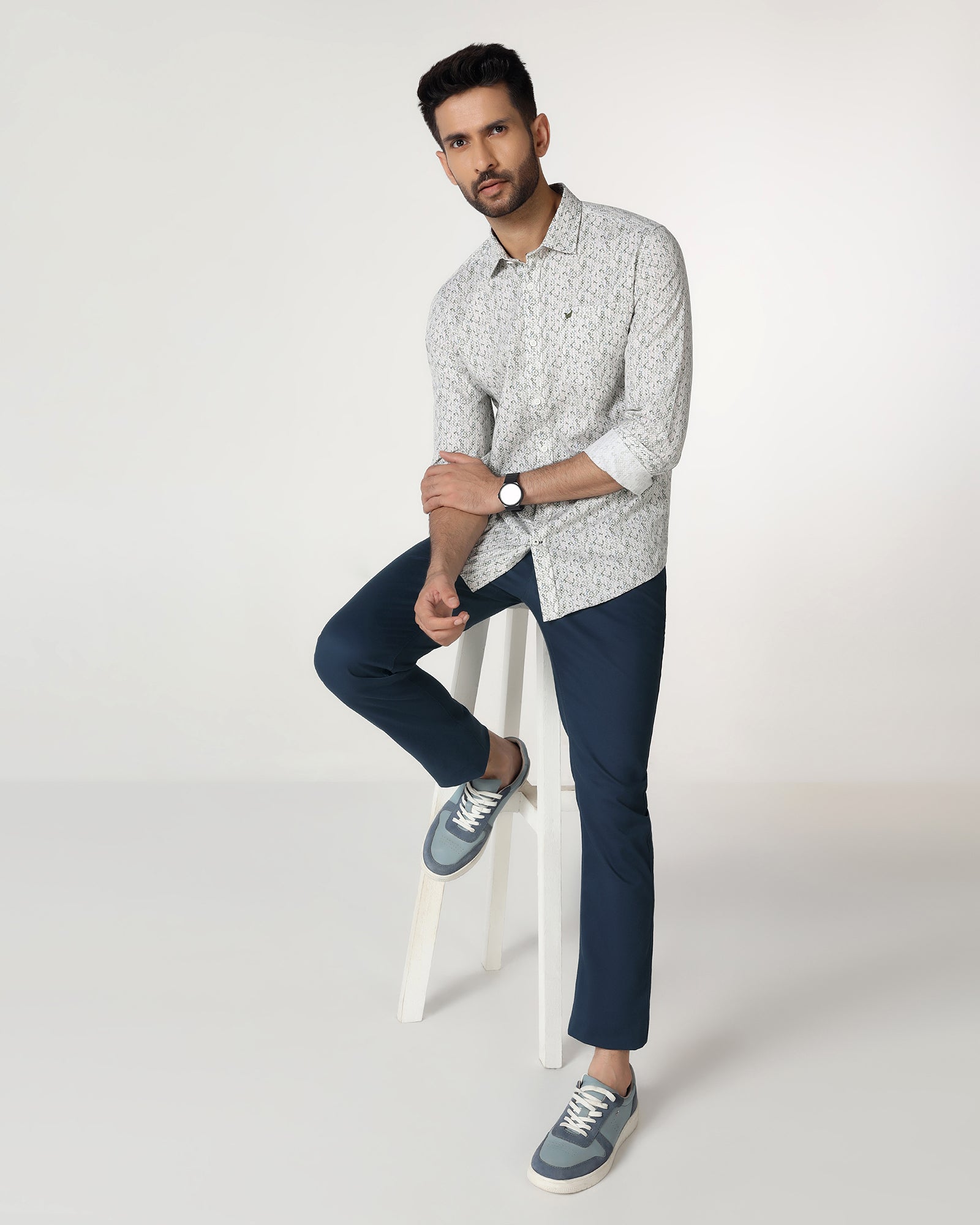 Teal Textured Khakis - Segyo
