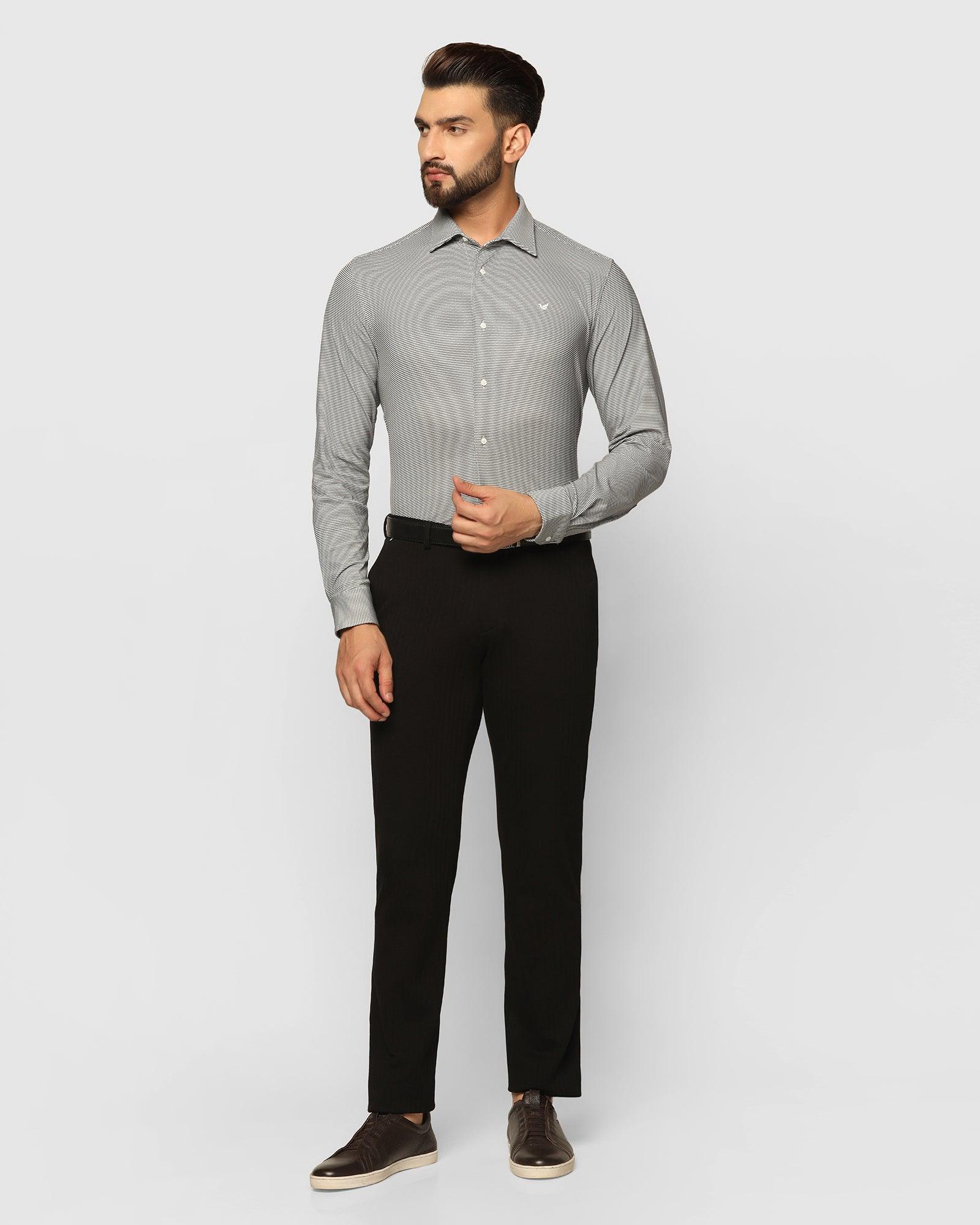 TechPro Formal Grey Textured Shirt - Demert