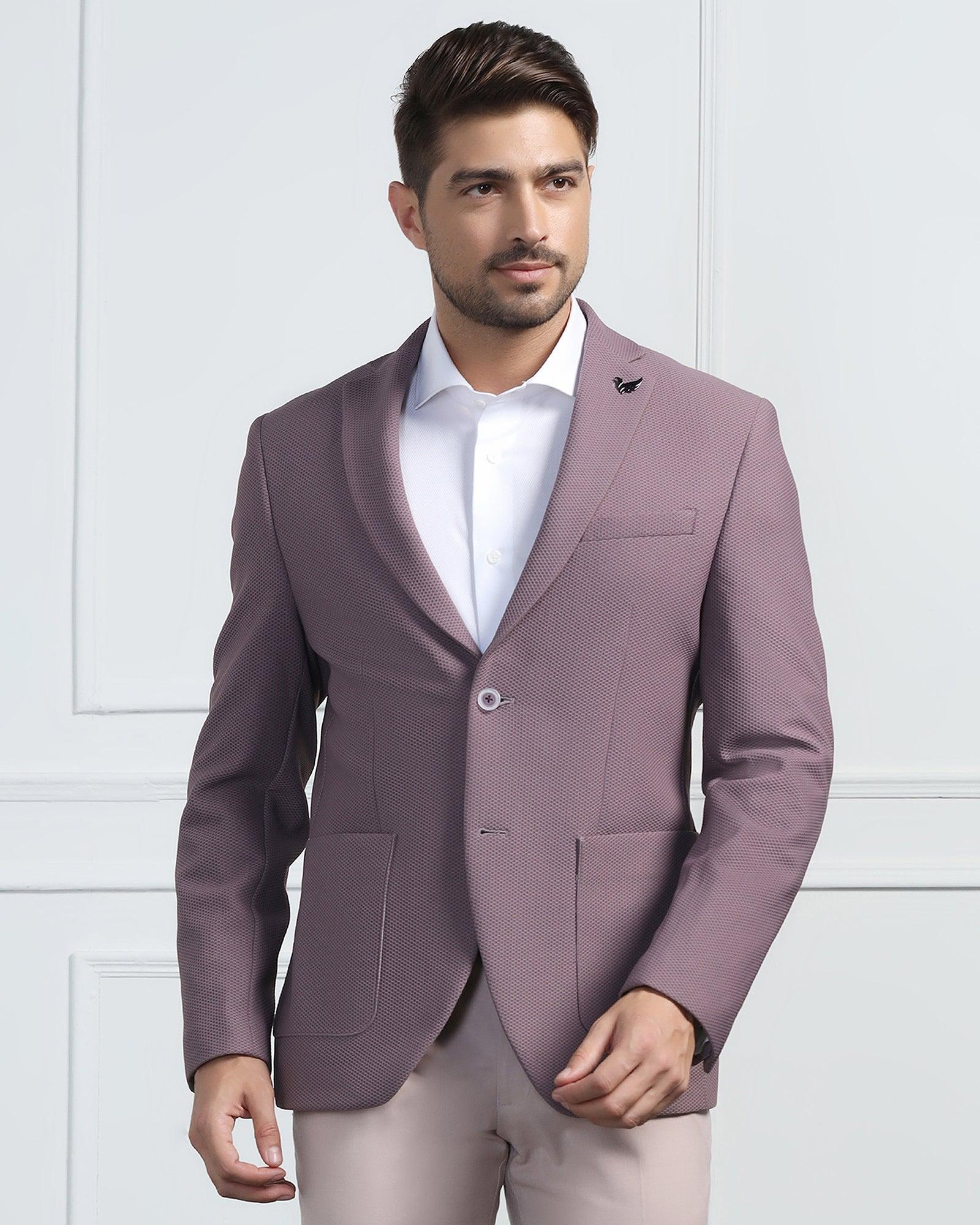 TechPro Formal Dusty Pink Textured Blazer - Renault