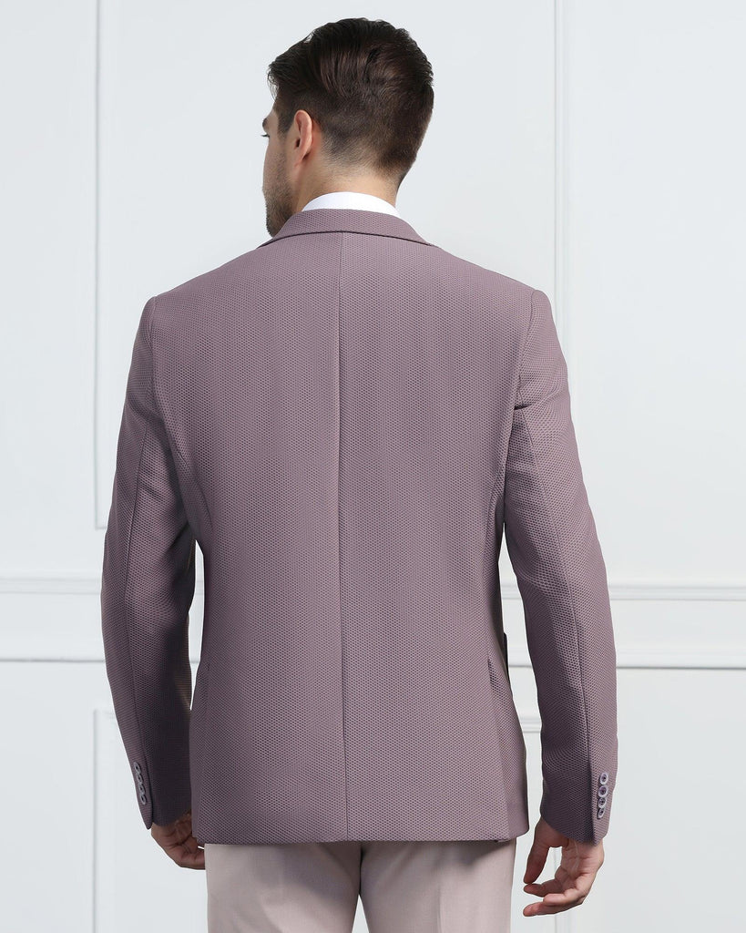 TechPro Formal Dusty Pink Textured Blazer - Renault