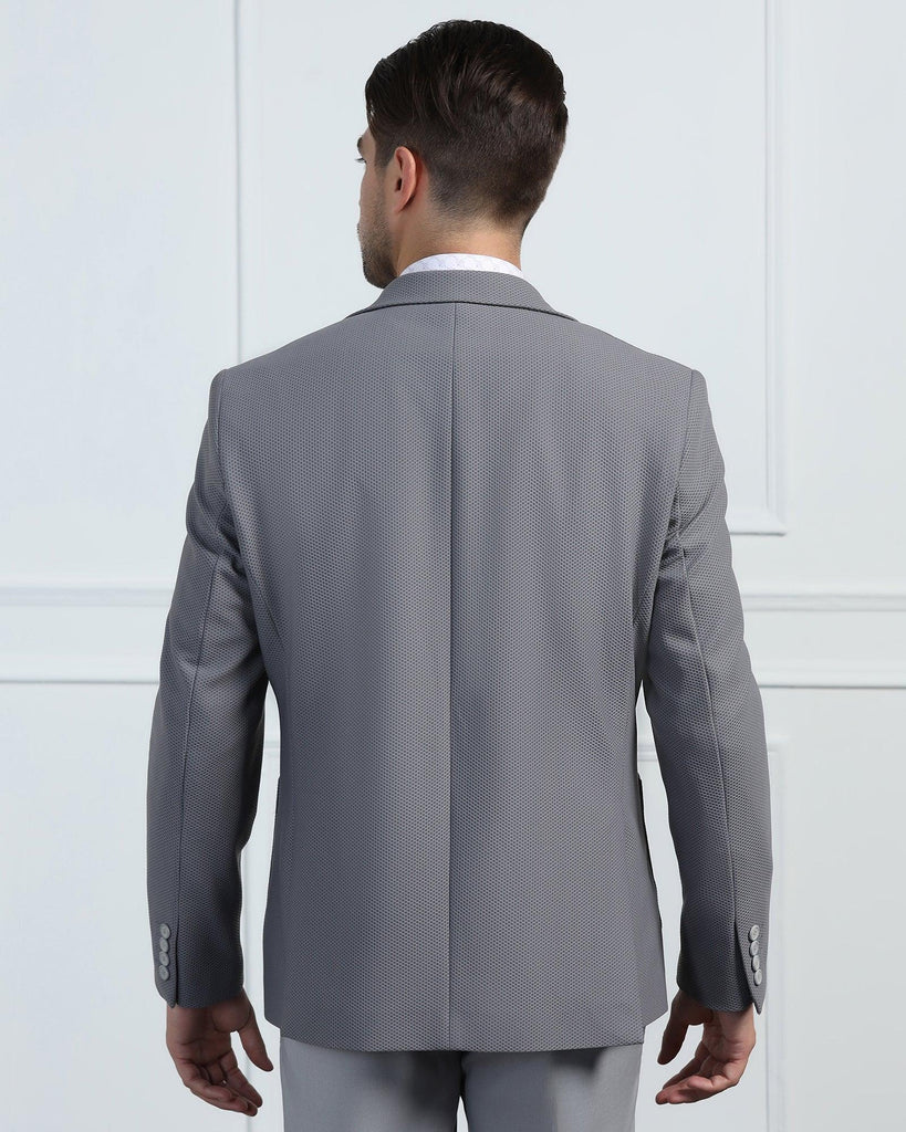 TechPro Formal Grey Textured Blazer - Renault