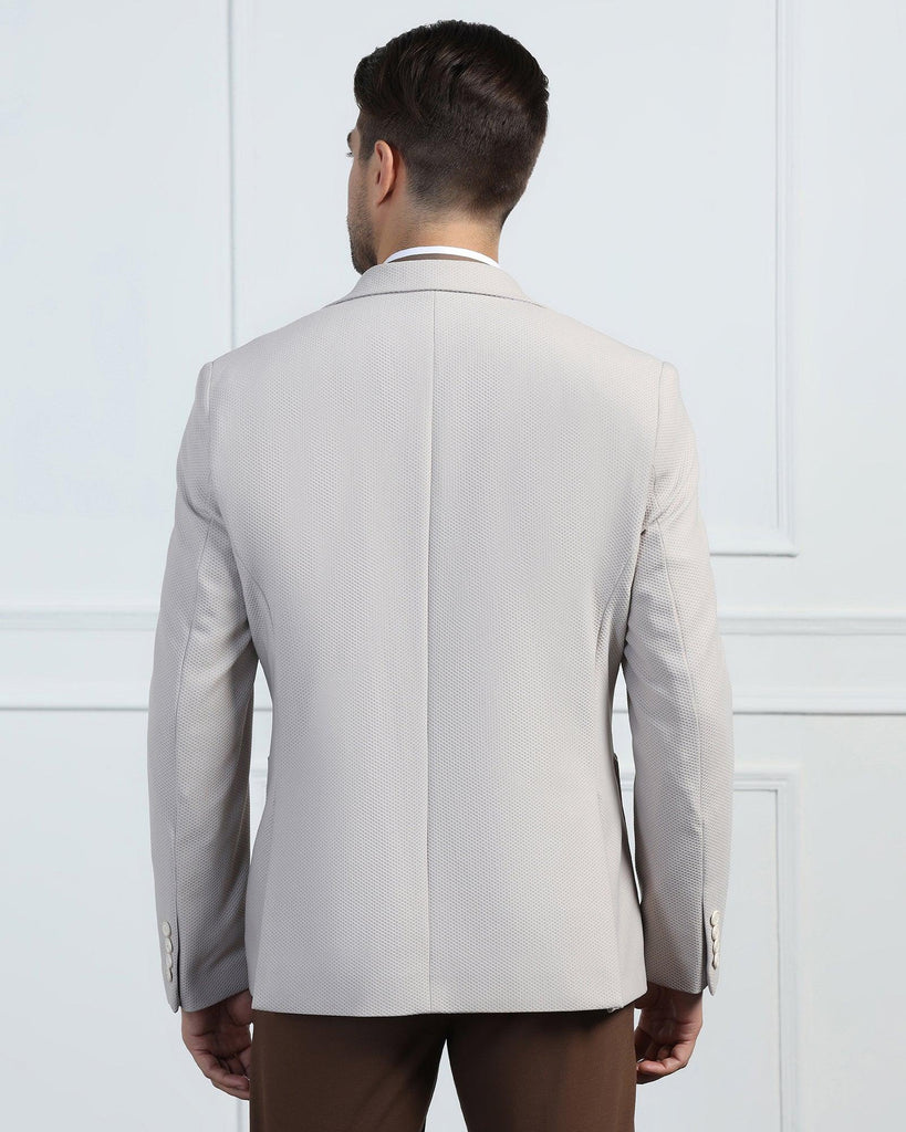 TechPro Formal Off White Textured Blazer - Renault