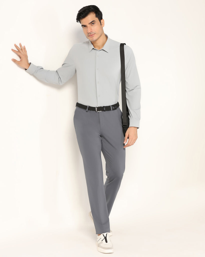 TechPro Formal Grey Textured Shirt - Poxet