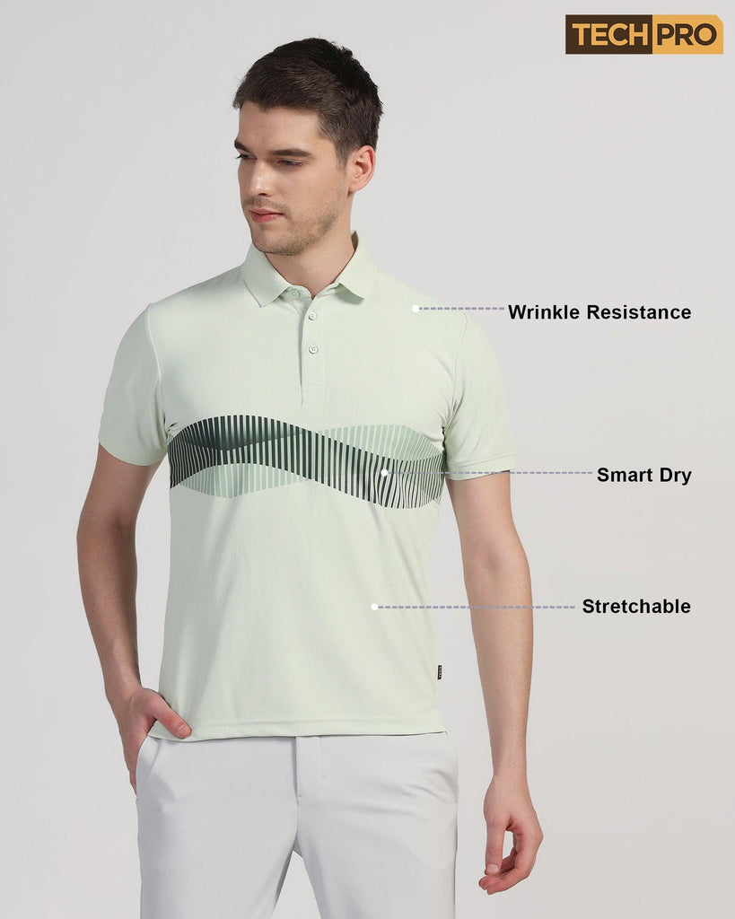 TechPro Polo Mint Solid T-Shirt - Jamey