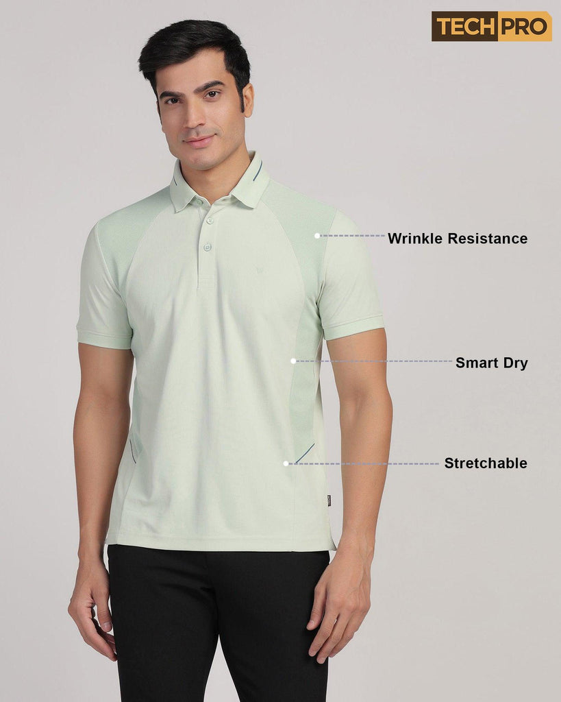 TechPro Polo Mint Solid T-Shirt - Weber