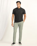 TechPro Slim Fit B-91 Formal Light Olive Solid Trouser - Ashley