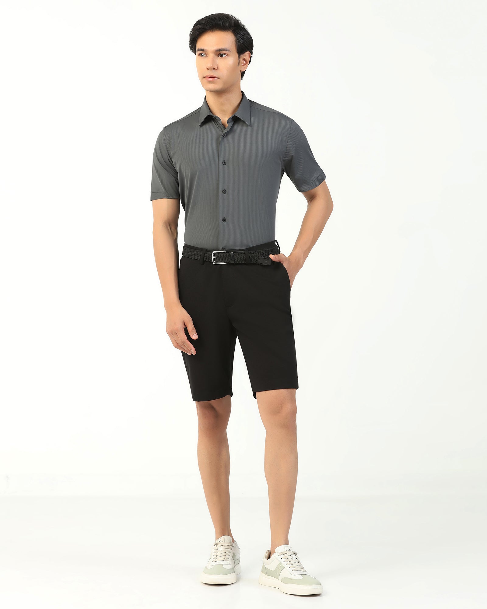 TechPro Casual Black Solid Shorts - Serry