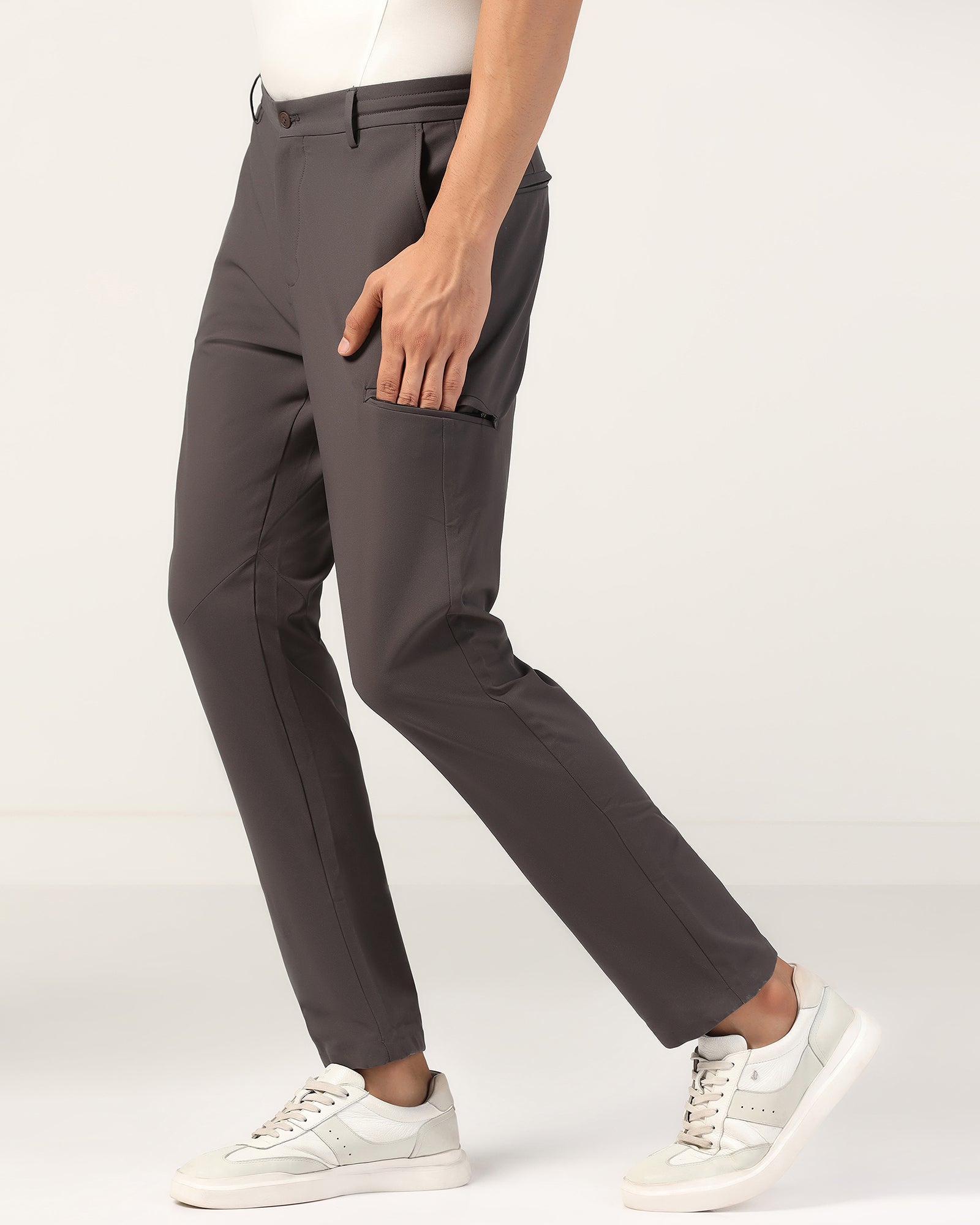 TechPro Casual Charcoal Solid Khakis - Togg