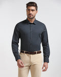 TechPro Formal Black Printed Shirt - Theon