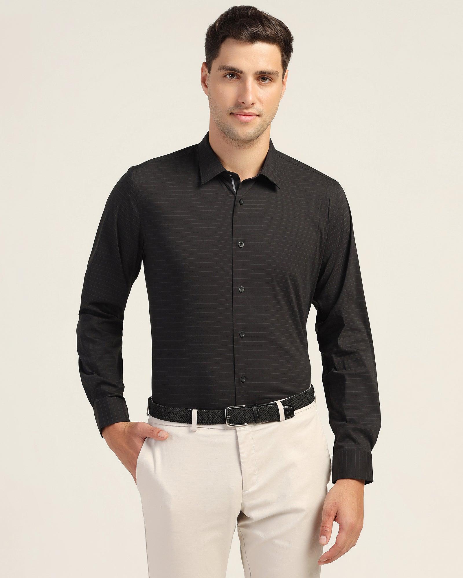 TechPro Formal Black Solid Shirt - Theory