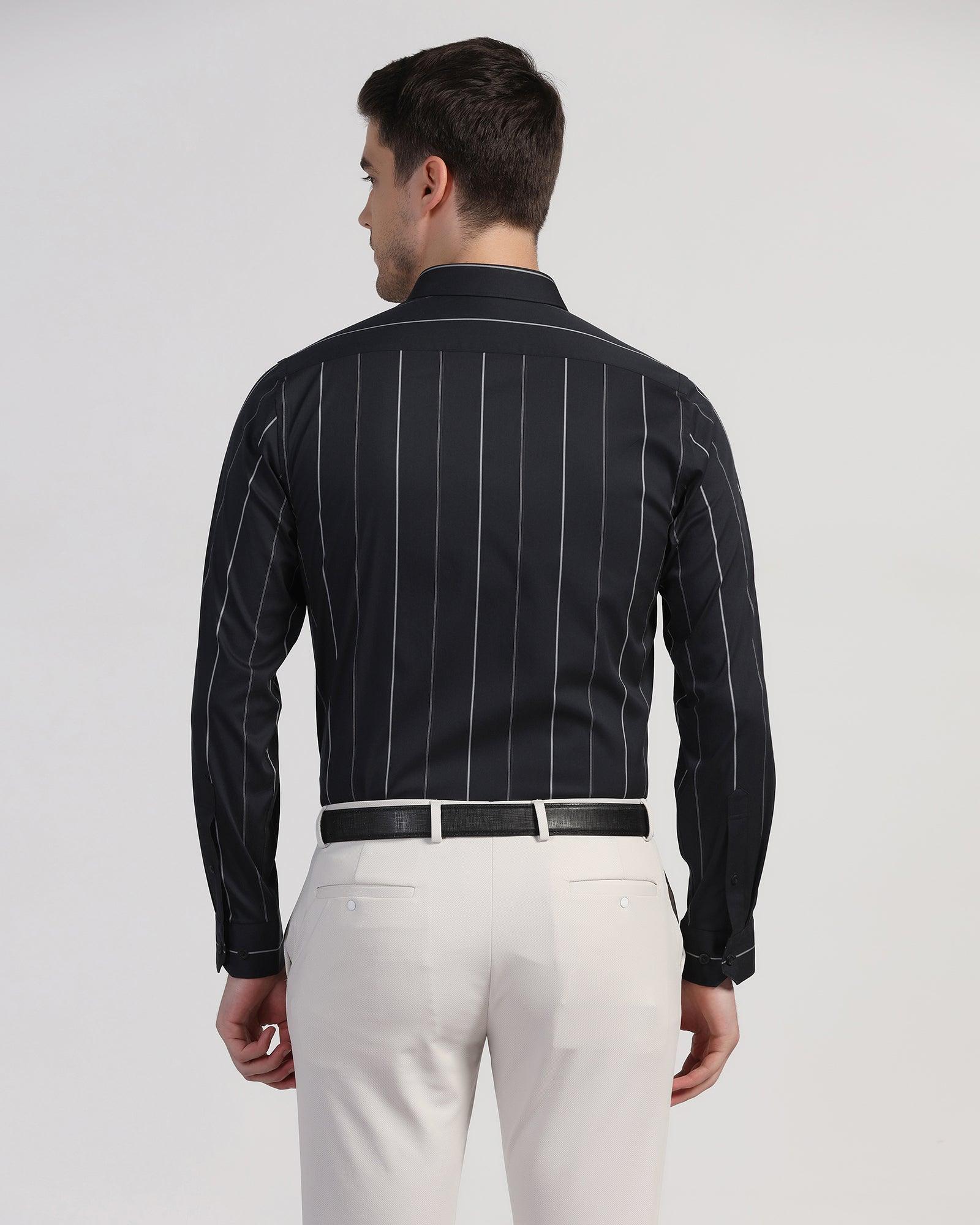 TechPro Formal Black Stripe Shirt - Saget - Blackberrys