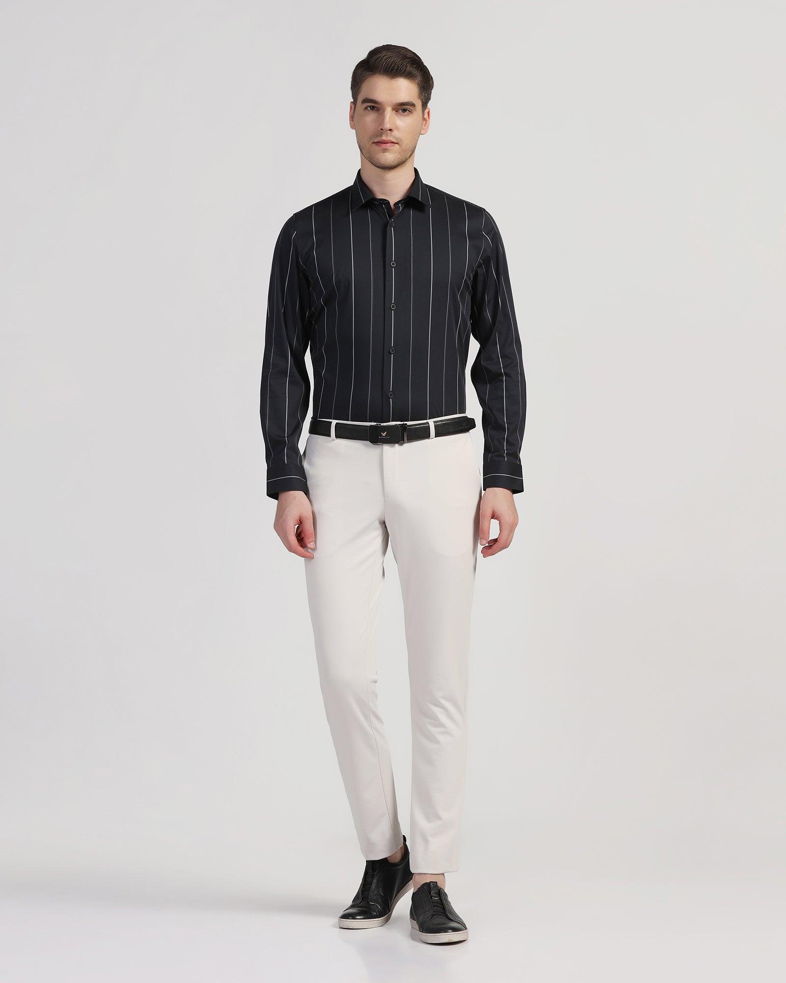 TechPro Formal Black Stripe Shirt - Saget - Blackberrys