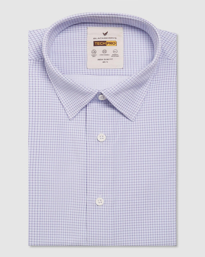 TechPro Formal Blue Check Shirt - Valdo