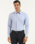 TechPro Formal Blue Printed Shirt - Draco