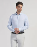 TechPro Formal Blue Printed Shirt - Ohio