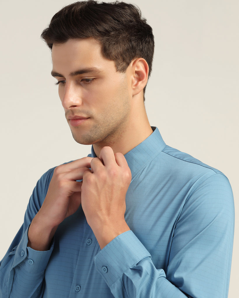 TechPro Formal Blue Solid Shirt - Theory