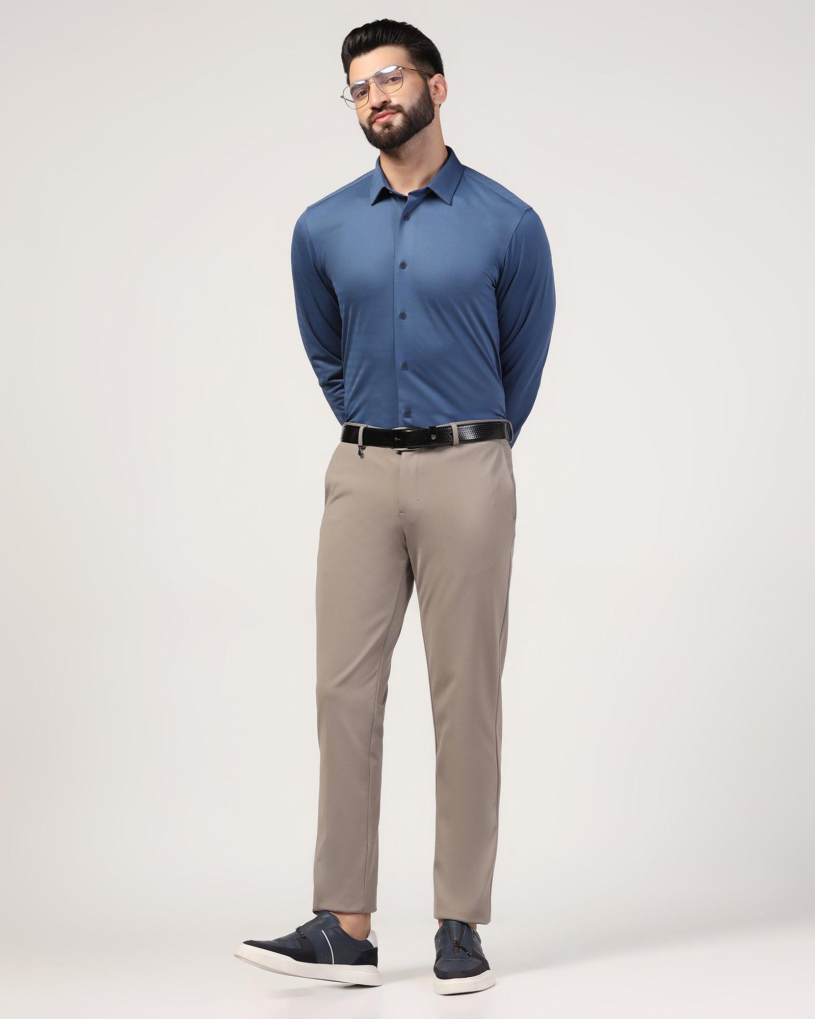 TechPro Formal Blue Stripe Shirt - Keish