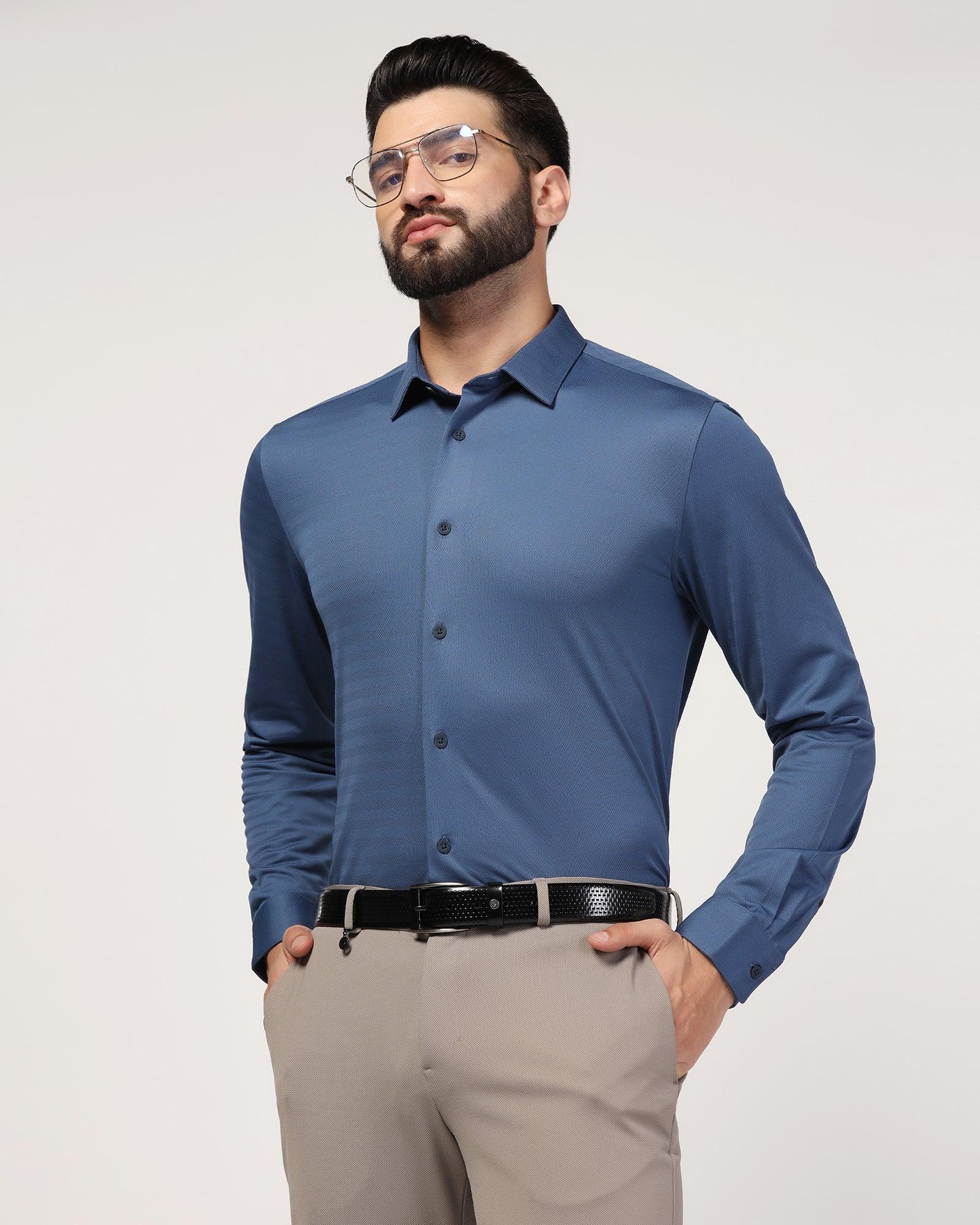 TechPro Formal Blue Stripe Shirt - Keish - Blackberrys