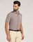 TechPro Formal Half Sleeve Brown Stripe Shirt - Vega