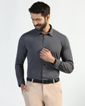 TechPro Formal Dark Grey Stripe Shirt - Abil