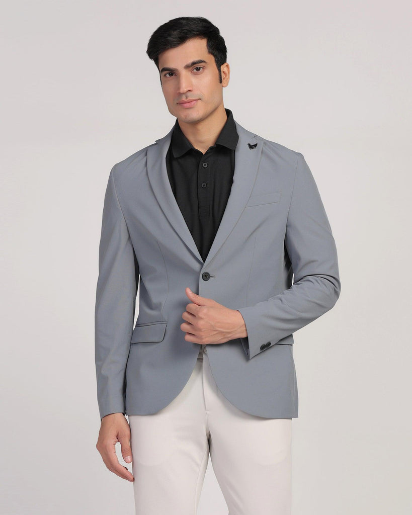 TechPro Formal Dark Grey Textured Blazer - Maspar