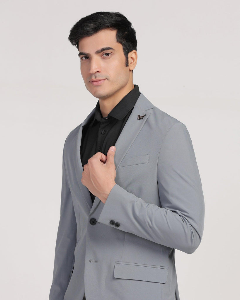 TechPro Formal Dark Grey Textured Blazer - Maspar