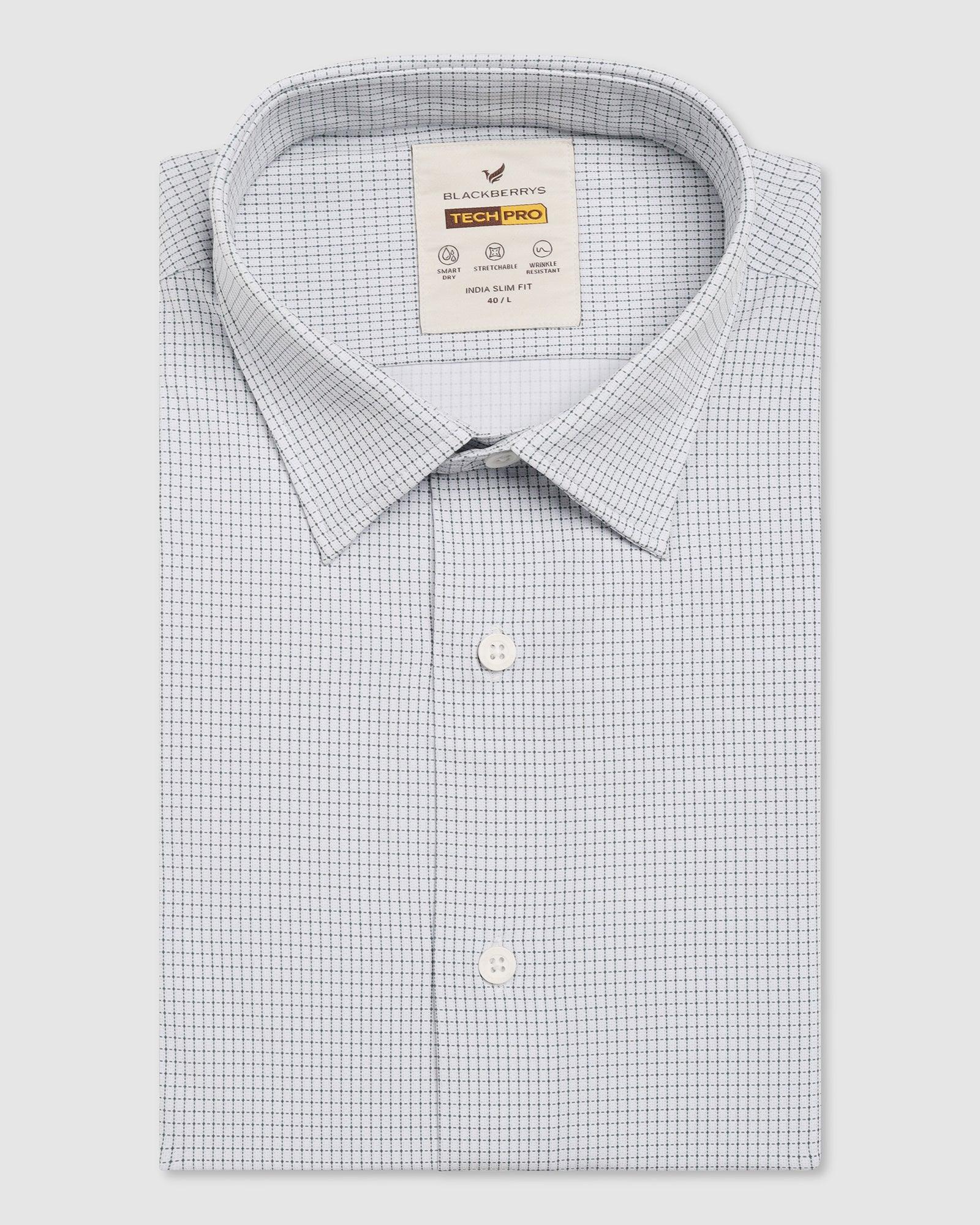 TechPro Formal Green Check Shirt - Valdo