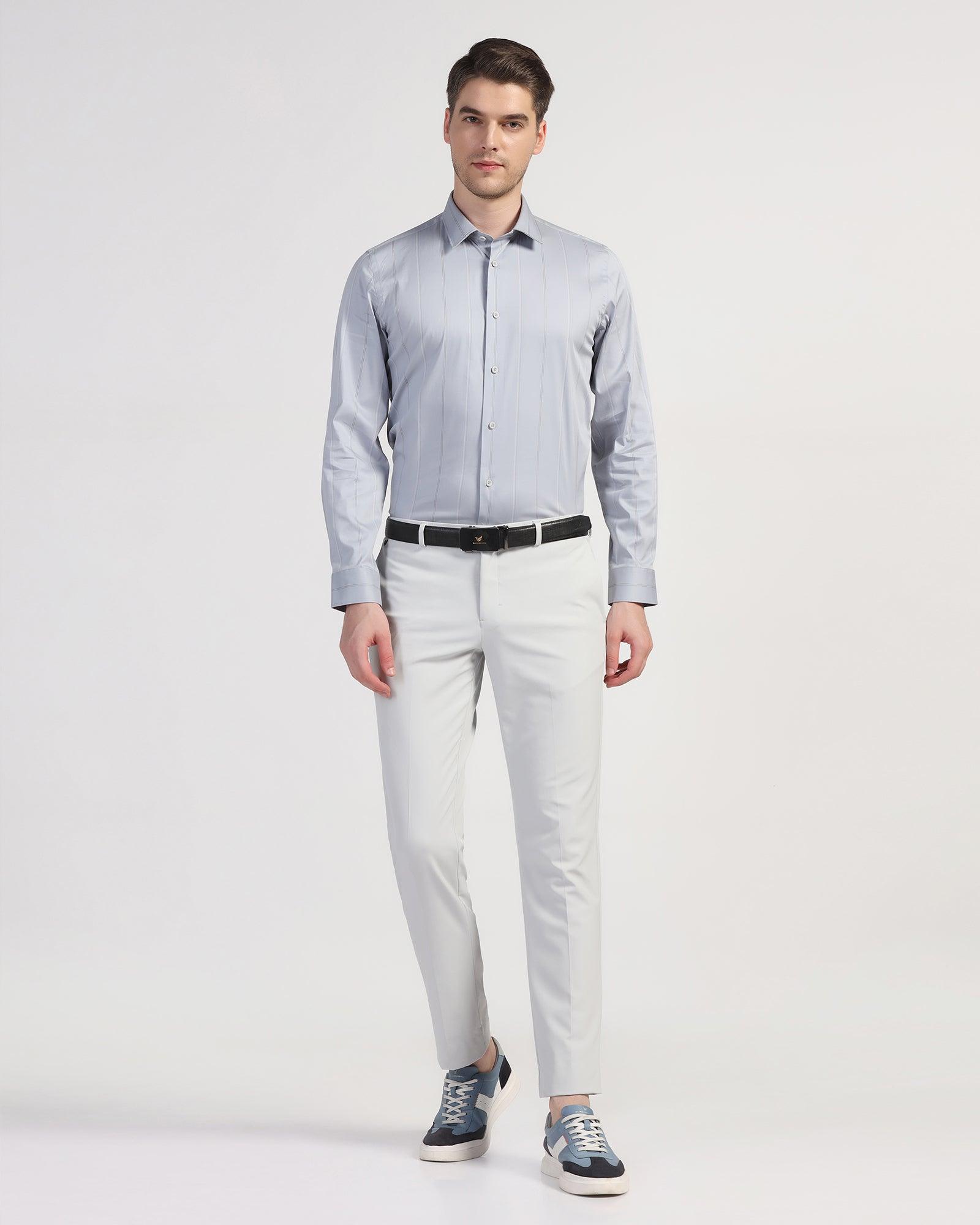 TechPro Formal Grey Stripe Shirt - Saget - Blackberrys