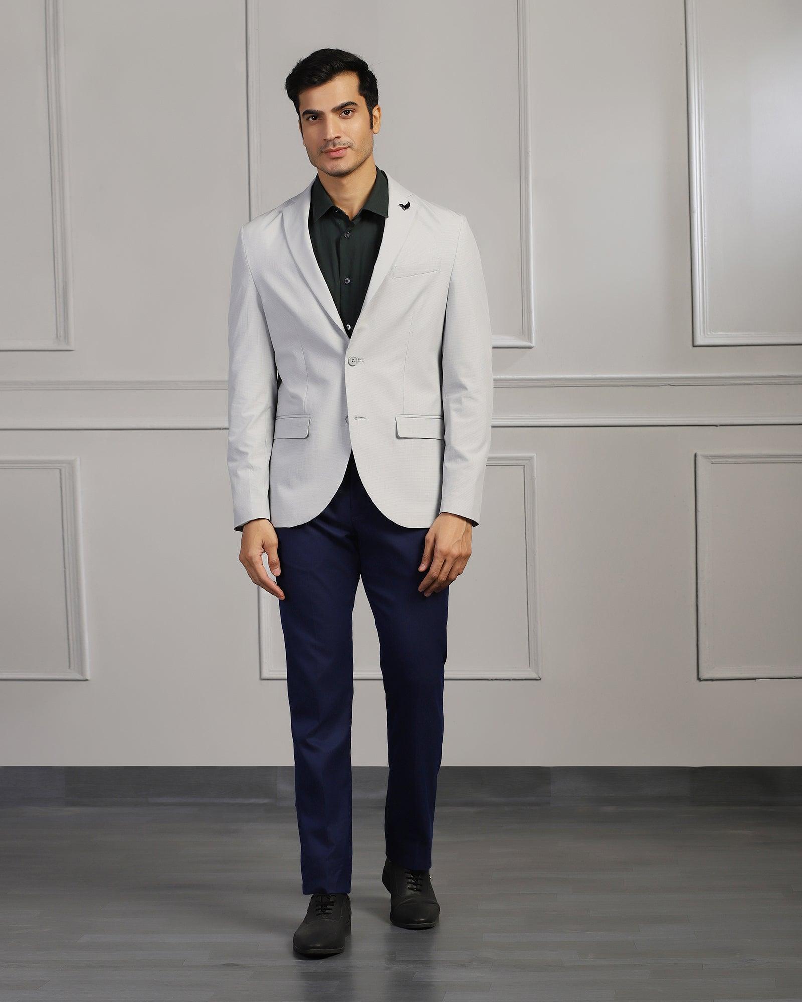 TechPro Formal Light Grey Textured Blazer - Maspar